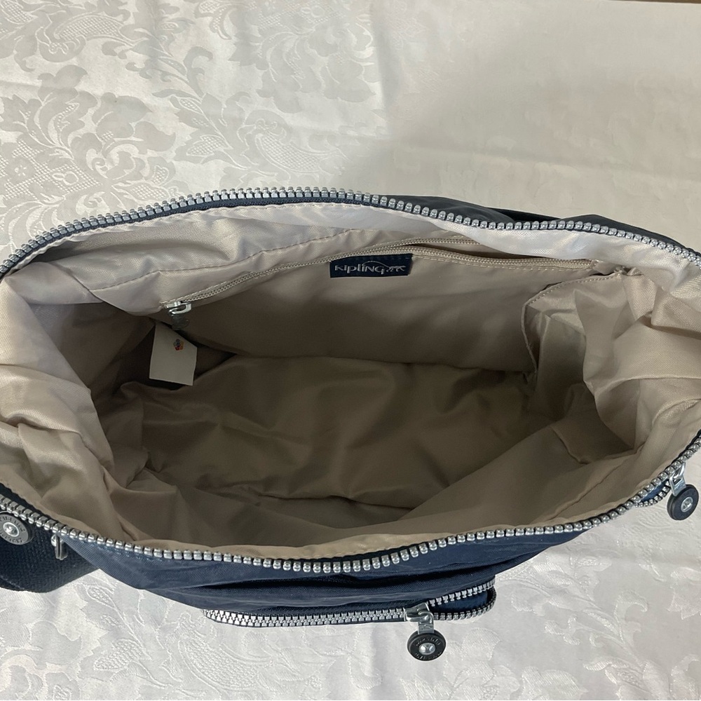 Kipling Crossbody Bag  Blue Nylon New Without Tags - Picture 2 of 9